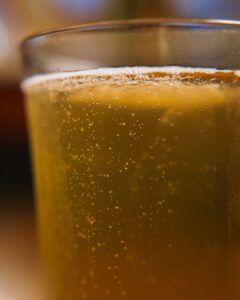 Cold pint of draft craft beer