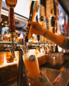 craft beers poured at the Oakwood in Dearborn 